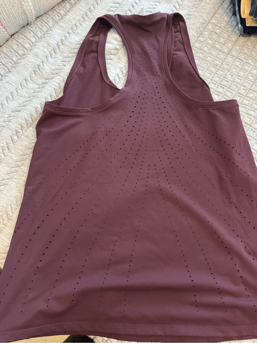 Athleta Deep Burgundy Racerback Performance Tank - Picture 2 of 3